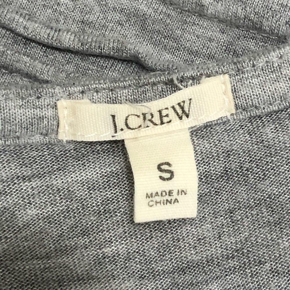 J Crew Midi Grey Ruffle Hem Dress - Picture 7 of 11